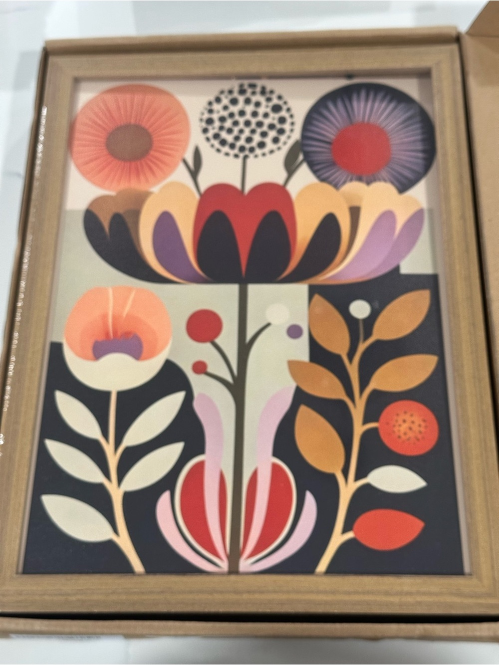 Colorful Floral canvas 3 pieces Wall Decor - Multicolor 12 x 16 new